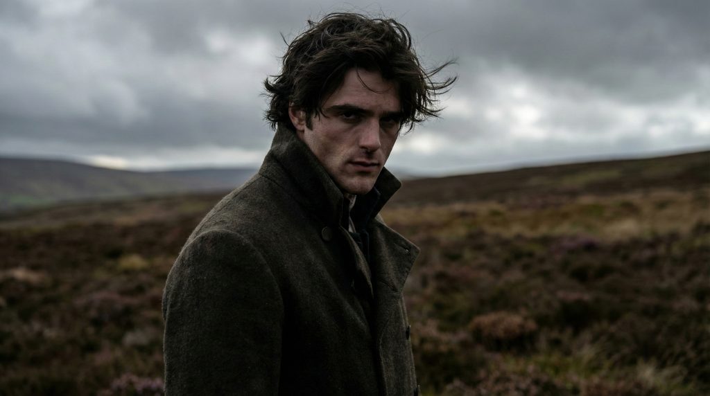 Leaked behind the scenes photo of Margot Robbie and director Emerald Fennell on the set of Wuthering Heights.