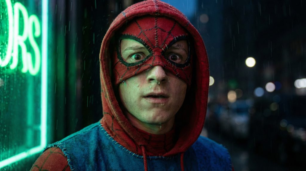 Macro analysis of the hidden Scorpion tail reflection in the Spider-Man 4 trailer on a laptop screen.